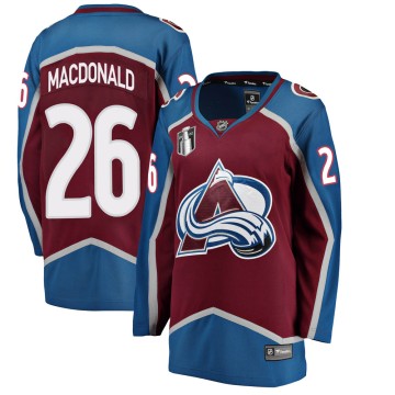 Breakaway Fanatics Branded Women's Jacob MacDonald Colorado Avalanche Maroon Home 2022 Stanley Cup Final Patch Jersey -