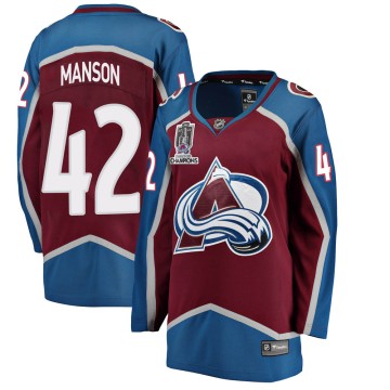 Breakaway Fanatics Branded Women's Josh Manson Colorado Avalanche Maroon Home 2022 Stanley Cup Champions Jersey -