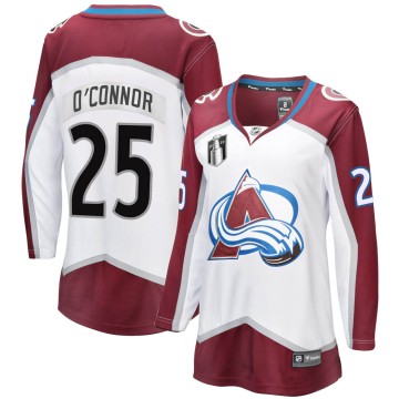 Breakaway Fanatics Branded Women's Logan O'Connor Colorado Avalanche Away 2022 Stanley Cup Final Patch Jersey - White