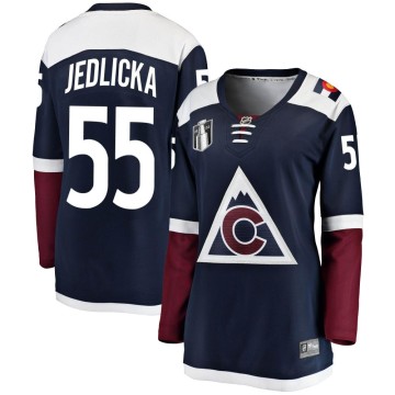 Breakaway Fanatics Branded Women's Maros Jedlicka Colorado Avalanche Alternate 2022 Stanley Cup Final Patch Jersey - Navy