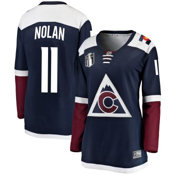 Breakaway Fanatics Branded Women's Owen Nolan Colorado Avalanche Alternate 2022 Stanley Cup Final Patch Jersey - Navy