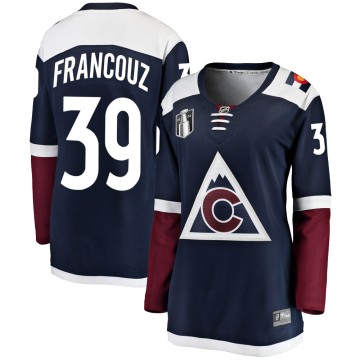 Breakaway Fanatics Branded Women's Pavel Francouz Colorado Avalanche Alternate 2022 Stanley Cup Final Patch Jersey - Navy