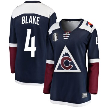 Breakaway Fanatics Branded Women's Rob Blake Colorado Avalanche Alternate 2022 Stanley Cup Final Patch Jersey - Navy