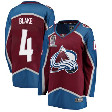 Breakaway Fanatics Branded Women's Rob Blake Colorado Avalanche Maroon Home 2022 Stanley Cup Champions Jersey -