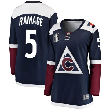 Breakaway Fanatics Branded Women's Rob Ramage Colorado Avalanche Alternate 2022 Stanley Cup Final Patch Jersey - Navy