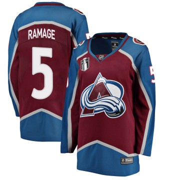 Breakaway Fanatics Branded Women's Rob Ramage Colorado Avalanche Maroon Home 2022 Stanley Cup Final Patch Jersey -