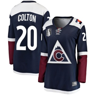 Breakaway Fanatics Branded Women's Ross Colton Colorado Avalanche Alternate 2022 Stanley Cup Final Patch Jersey - Navy
