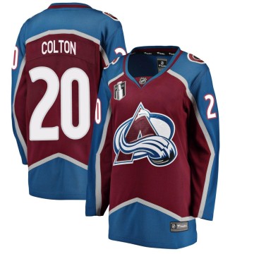 Breakaway Fanatics Branded Women's Ross Colton Colorado Avalanche Maroon Home 2022 Stanley Cup Final Patch Jersey -