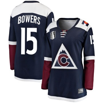 Breakaway Fanatics Branded Women's Shane Bowers Colorado Avalanche Alternate 2022 Stanley Cup Final Patch Jersey - Navy