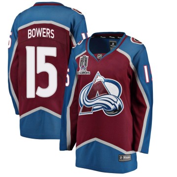 Breakaway Fanatics Branded Women's Shane Bowers Colorado Avalanche Maroon Home 2022 Stanley Cup Champions Jersey -