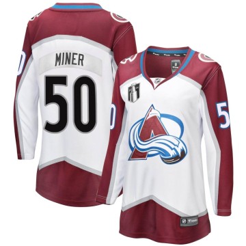 Breakaway Fanatics Branded Women's Trent Miner Colorado Avalanche Away 2022 Stanley Cup Final Patch Jersey - White