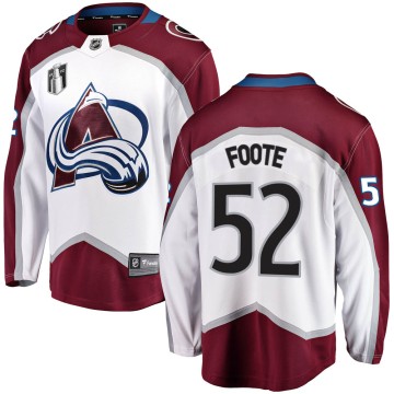 Breakaway Fanatics Branded Youth Adam Foote Colorado Avalanche Away 2022 Stanley Cup Final Patch Jersey - White