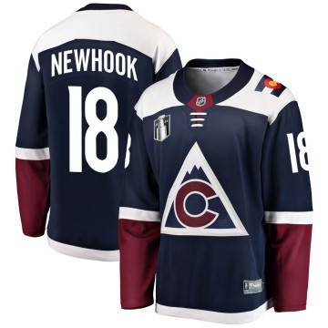 Breakaway Fanatics Branded Youth Alex Newhook Colorado Avalanche Alternate 2022 Stanley Cup Final Patch Jersey - Navy