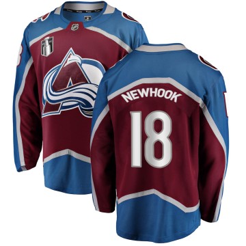 Breakaway Fanatics Branded Youth Alex Newhook Colorado Avalanche Maroon Home 2022 Stanley Cup Final Patch Jersey -