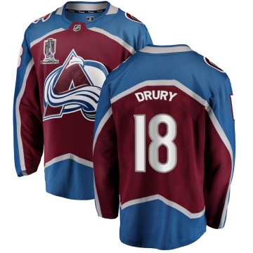 Breakaway Fanatics Branded Youth Chris Drury Colorado Avalanche Maroon Home 2022 Stanley Cup Champions Jersey -