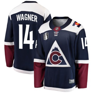 Breakaway Fanatics Branded Youth Chris Wagner Colorado Avalanche Alternate 2022 Stanley Cup Final Patch Jersey - Navy