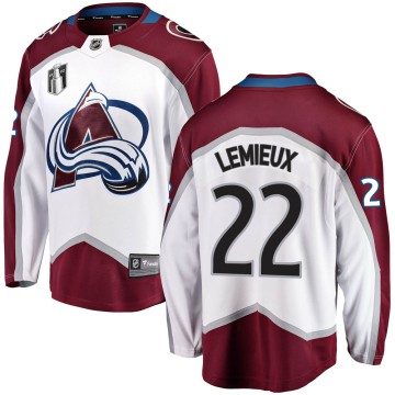Breakaway Fanatics Branded Youth Claude Lemieux Colorado Avalanche Away 2022 Stanley Cup Final Patch Jersey - White