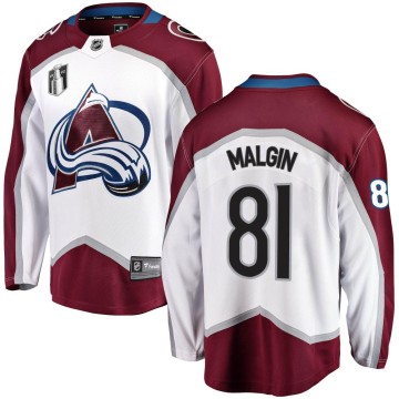 Breakaway Fanatics Branded Youth Denis Malgin Colorado Avalanche Away 2022 Stanley Cup Final Patch Jersey - White