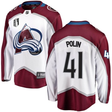 Breakaway Fanatics Branded Youth Jason Polin Colorado Avalanche Away 2022 Stanley Cup Final Patch Jersey - White