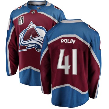 Breakaway Fanatics Branded Youth Jason Polin Colorado Avalanche Maroon Home 2022 Stanley Cup Final Patch Jersey -