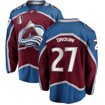 Breakaway Fanatics Branded Youth Jonathan Drouin Colorado Avalanche Maroon Home 2022 Stanley Cup Final Patch Jersey -