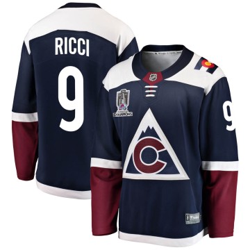 Breakaway Fanatics Branded Youth Mike Ricci Colorado Avalanche Alternate 2022 Stanley Cup Champions Jersey - Navy