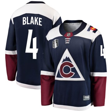 Breakaway Fanatics Branded Youth Rob Blake Colorado Avalanche Alternate 2022 Stanley Cup Final Patch Jersey - Navy