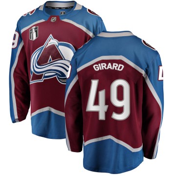 Breakaway Fanatics Branded Youth Samuel Girard Colorado Avalanche Maroon Home 2022 Stanley Cup Final Patch Jersey -
